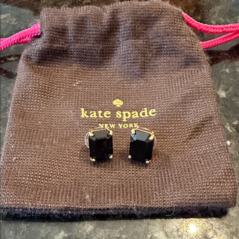 Kate Spade Black Gemstone Earrings